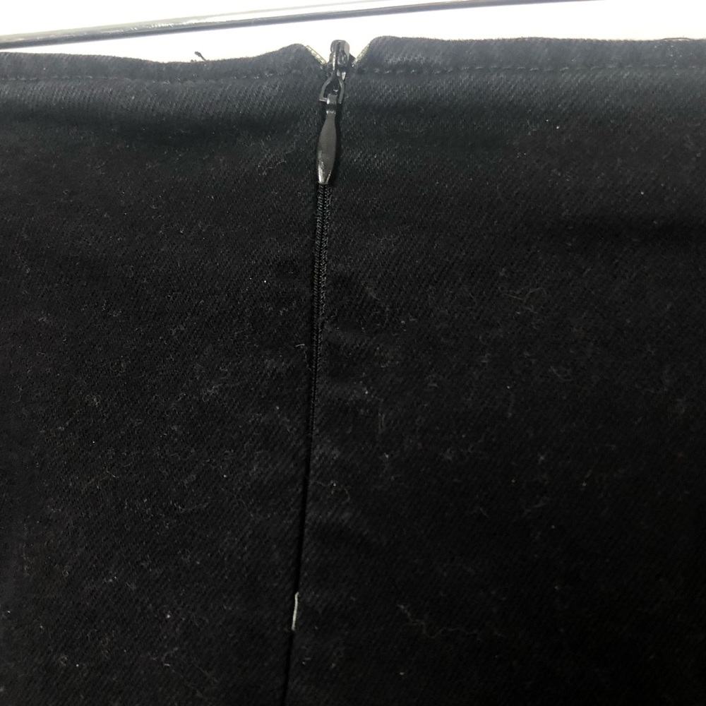 Fashion Nova Black Denim Zipper Ruffle Skirt - Picture 7 of 7